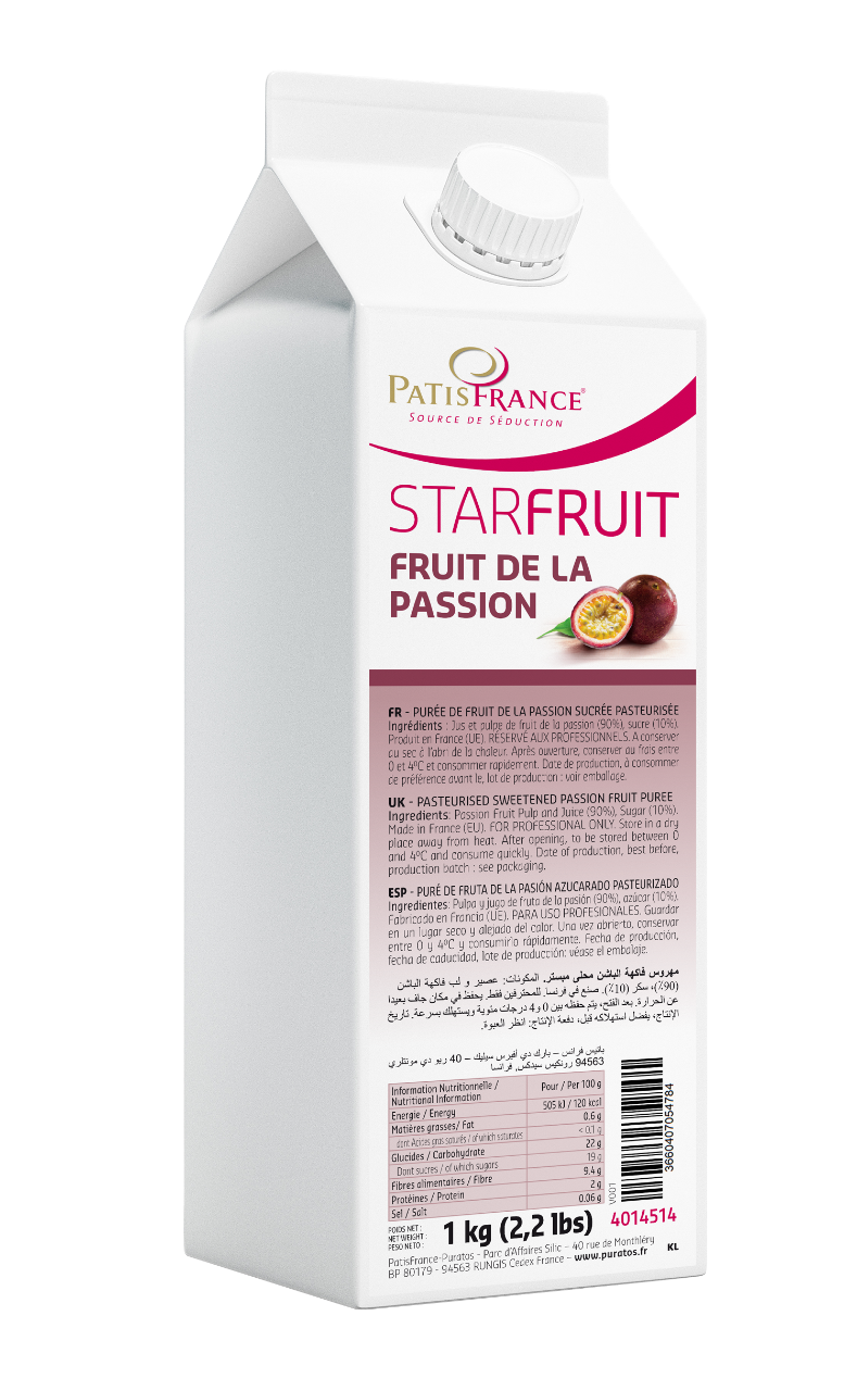 Purée de fruits Starfruit Pêche Blanche - Puratos
