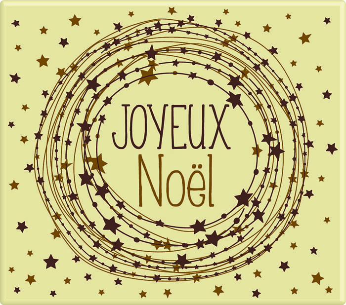 Decor Embout De Buche Carre Au Chocolat Blanc Joyeux Noel Puratos