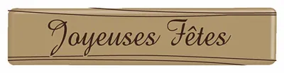 Décor Rectangle « Joyeuses Fêtes » Amber