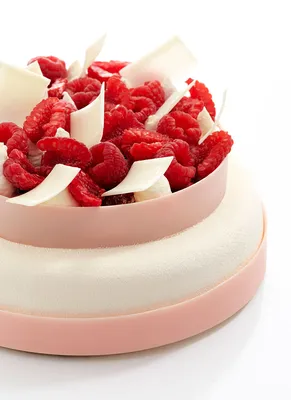 Entremets Mousse Cheesecake, Insert Framboise, Sablé citron