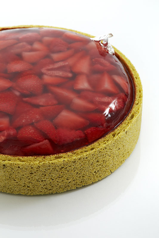 Entremets Fraises Gariguettes Citron Pistache Puratos